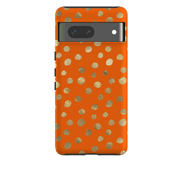 Google Tough Case - Orange and Gold Dots