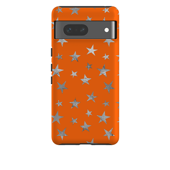 Google Tough Case - Orange and Silver Stars