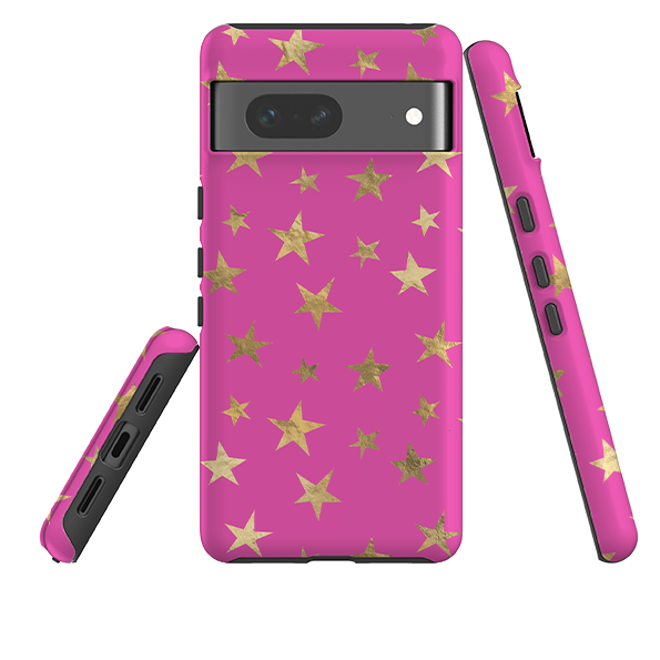 Google Tough Case - Pink and Gold Stars