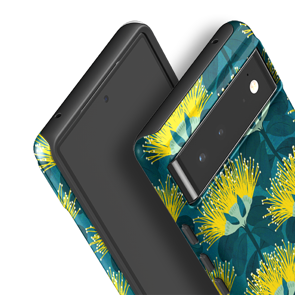 Google Tough Case -  Pohutukawa Yellow And Blue By Katherine Quinn