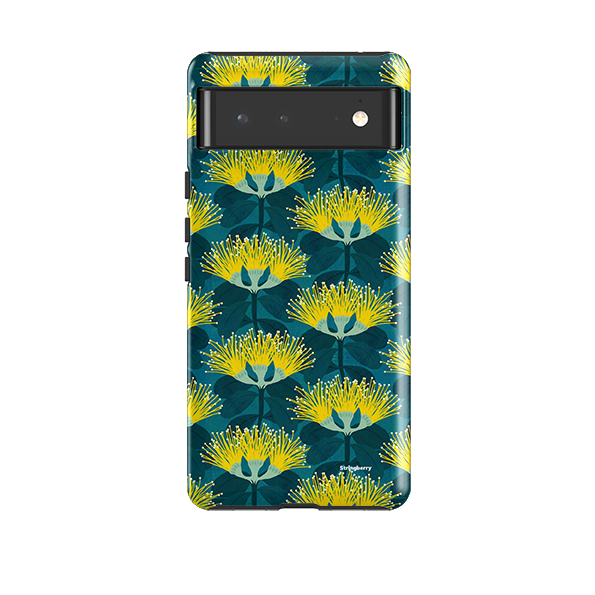 Google Tough Case -  Pohutukawa Yellow And Blue By Katherine Quinn