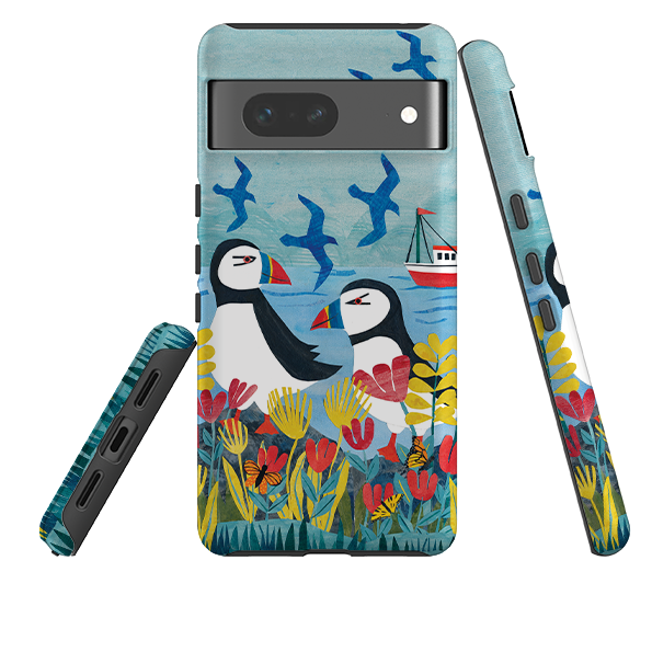 Google Tough  Case - Puffins By Tracey English