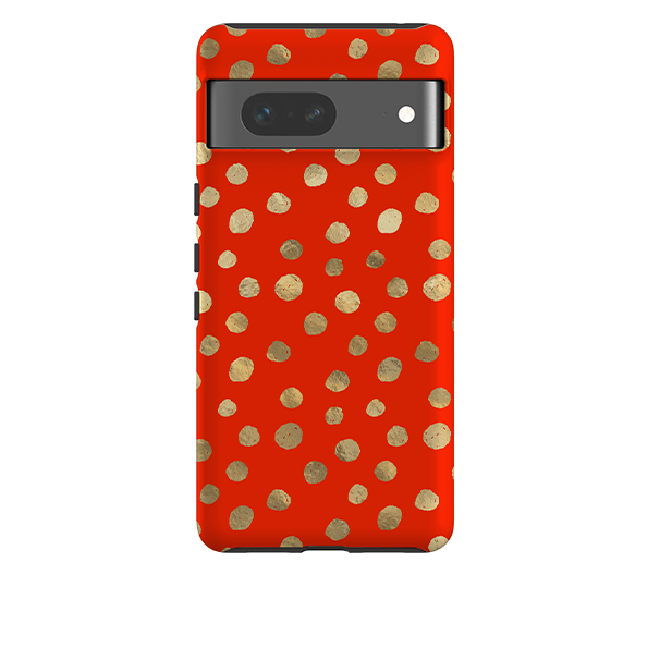 Google Tough Case - Red and Golden Dots