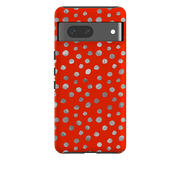 Google Tough Case - Red and Silver Dots