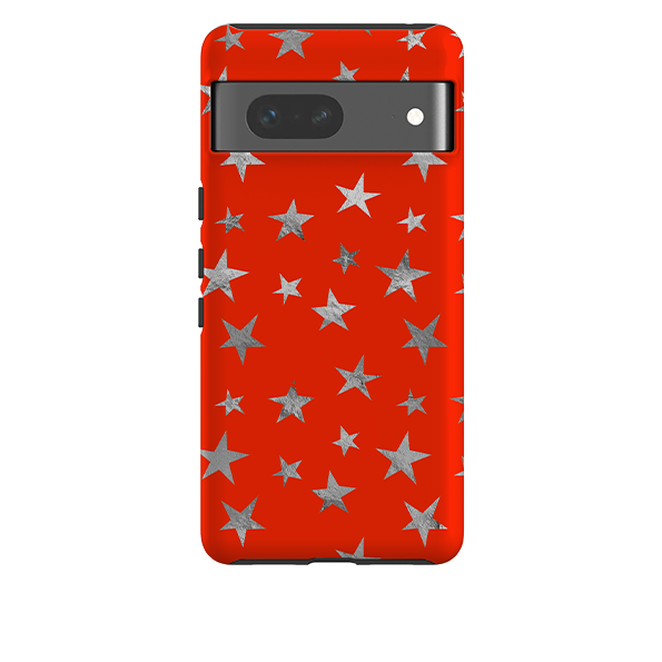 Google Tough Case - Red and Silver Stars