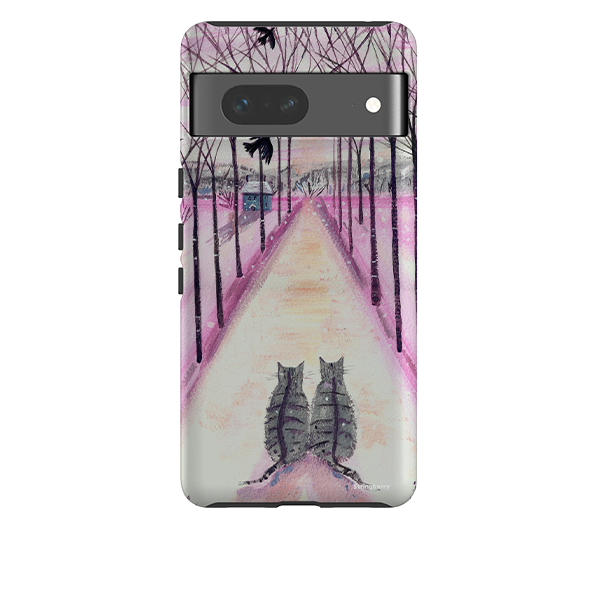 Google Tough Case -  Winter Cats By Mary Stubberfield