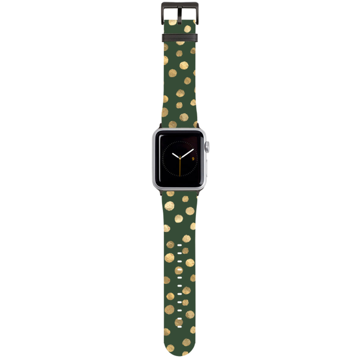 Green and Gold Dots Apple Watch Strap