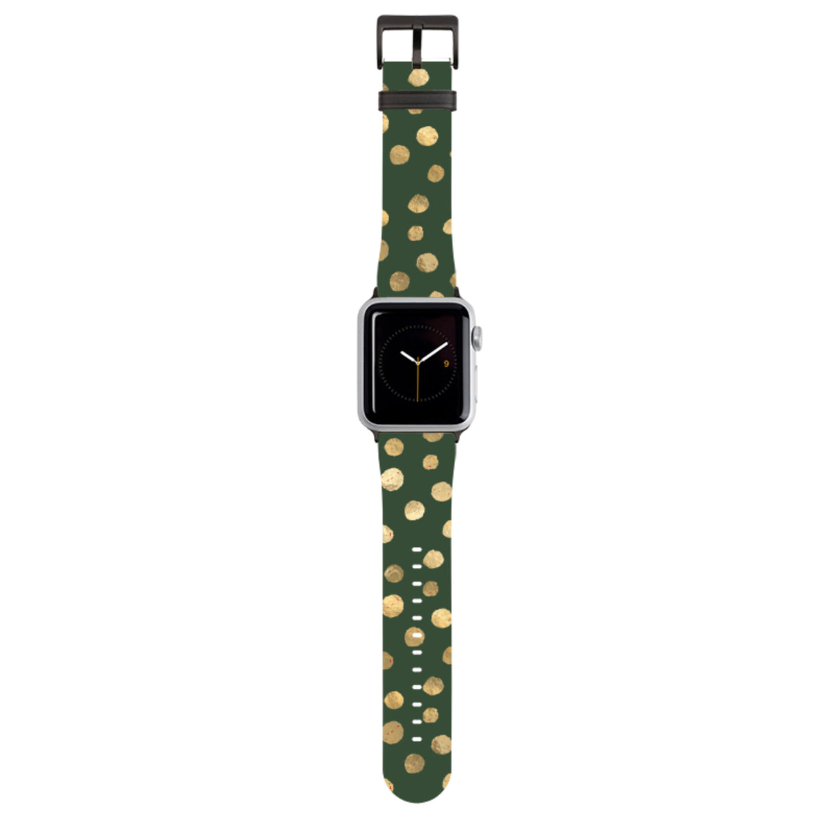Green and Gold Dots Apple Watch Strap