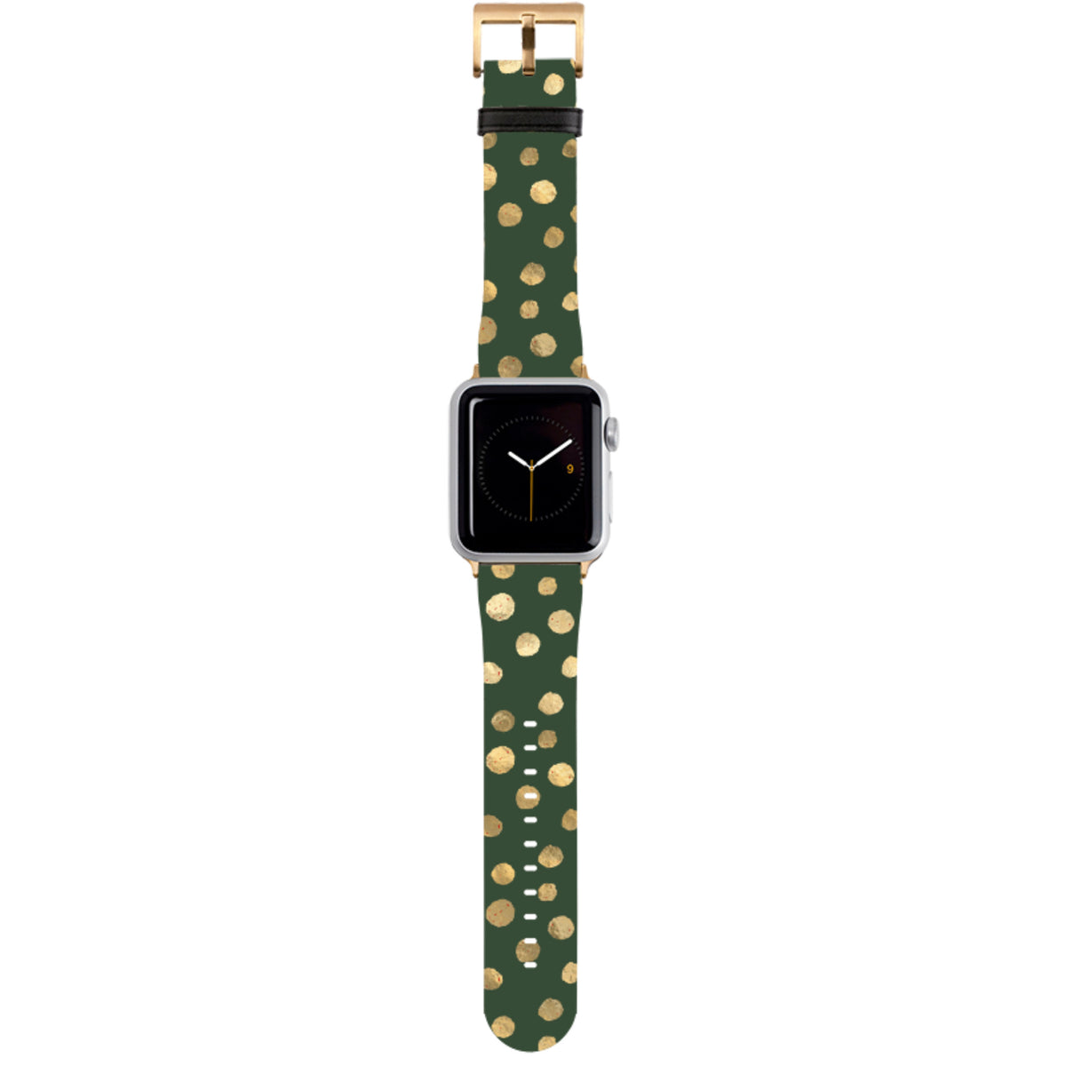 Green and Gold Dots Apple Watch Strap