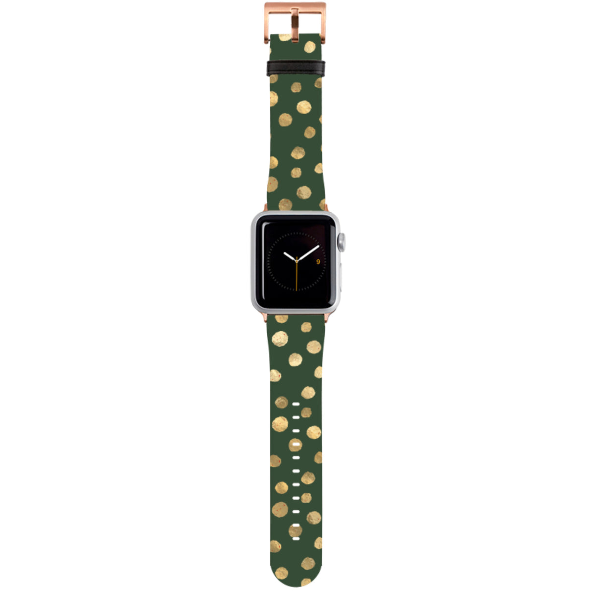 Green and Gold Dots Apple Watch Strap