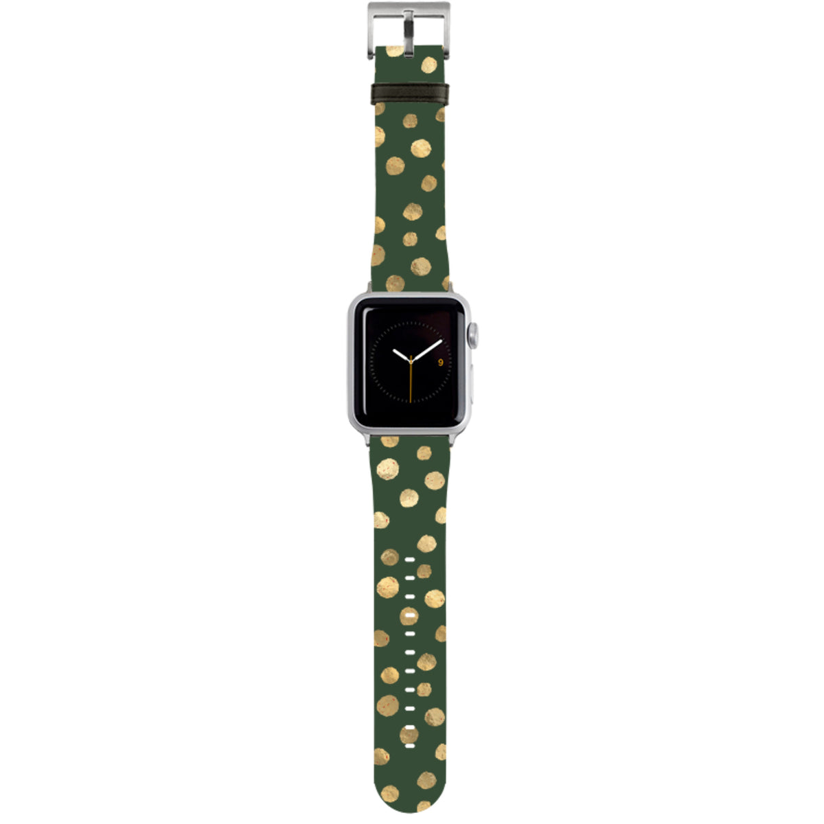 Green and Gold Dots Apple Watch Strap