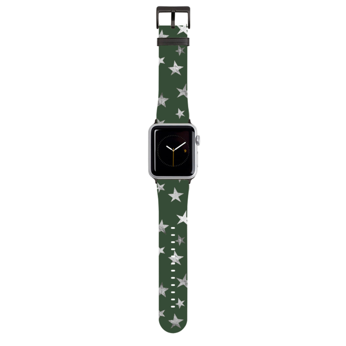 Apple Watch Armband Grüne und silberne Sterne