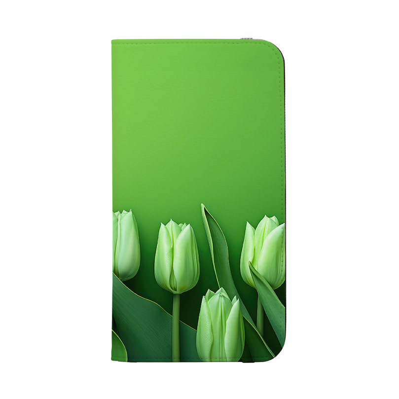 Green Floral Wallet Case