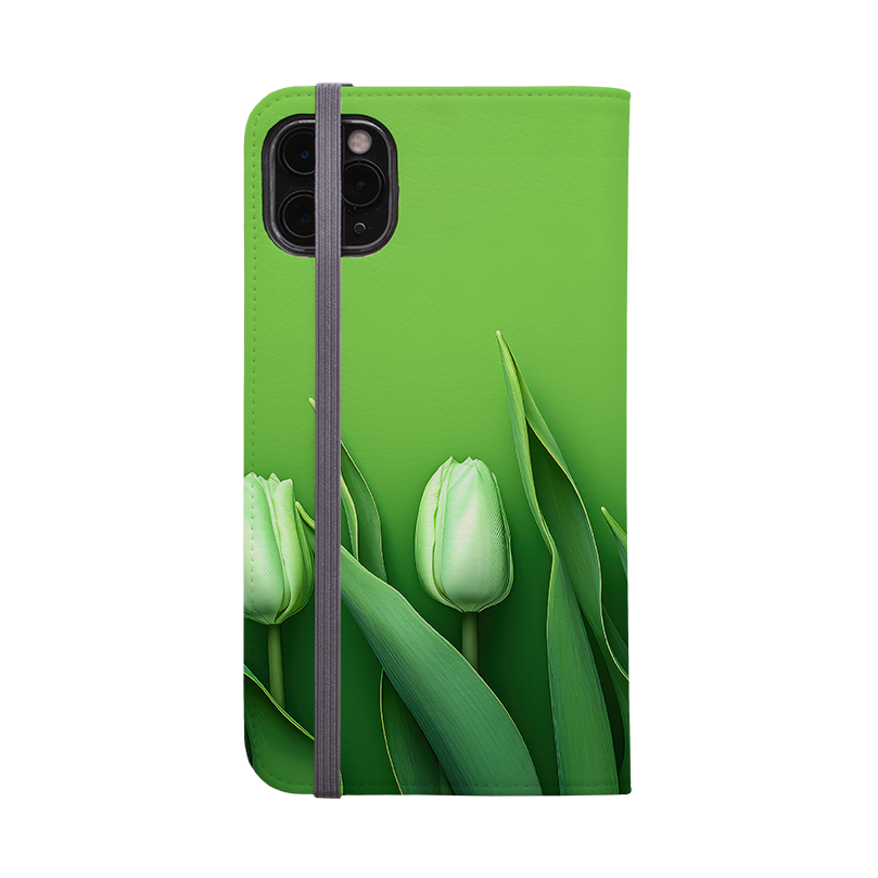 Green Floral Wallet Case