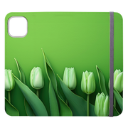 Green Floral Wallet Case