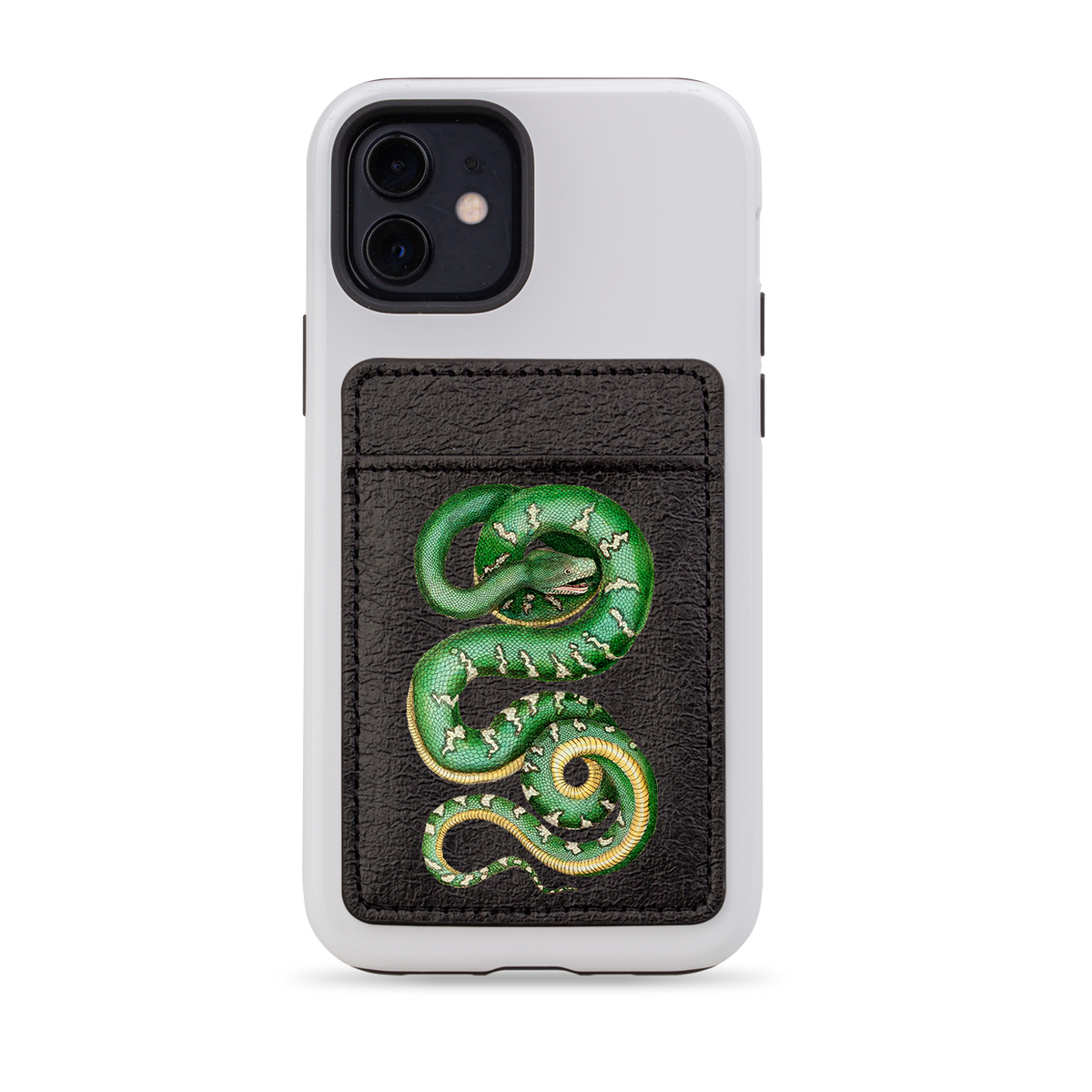 Green Snake MagSafe Wallet- Black