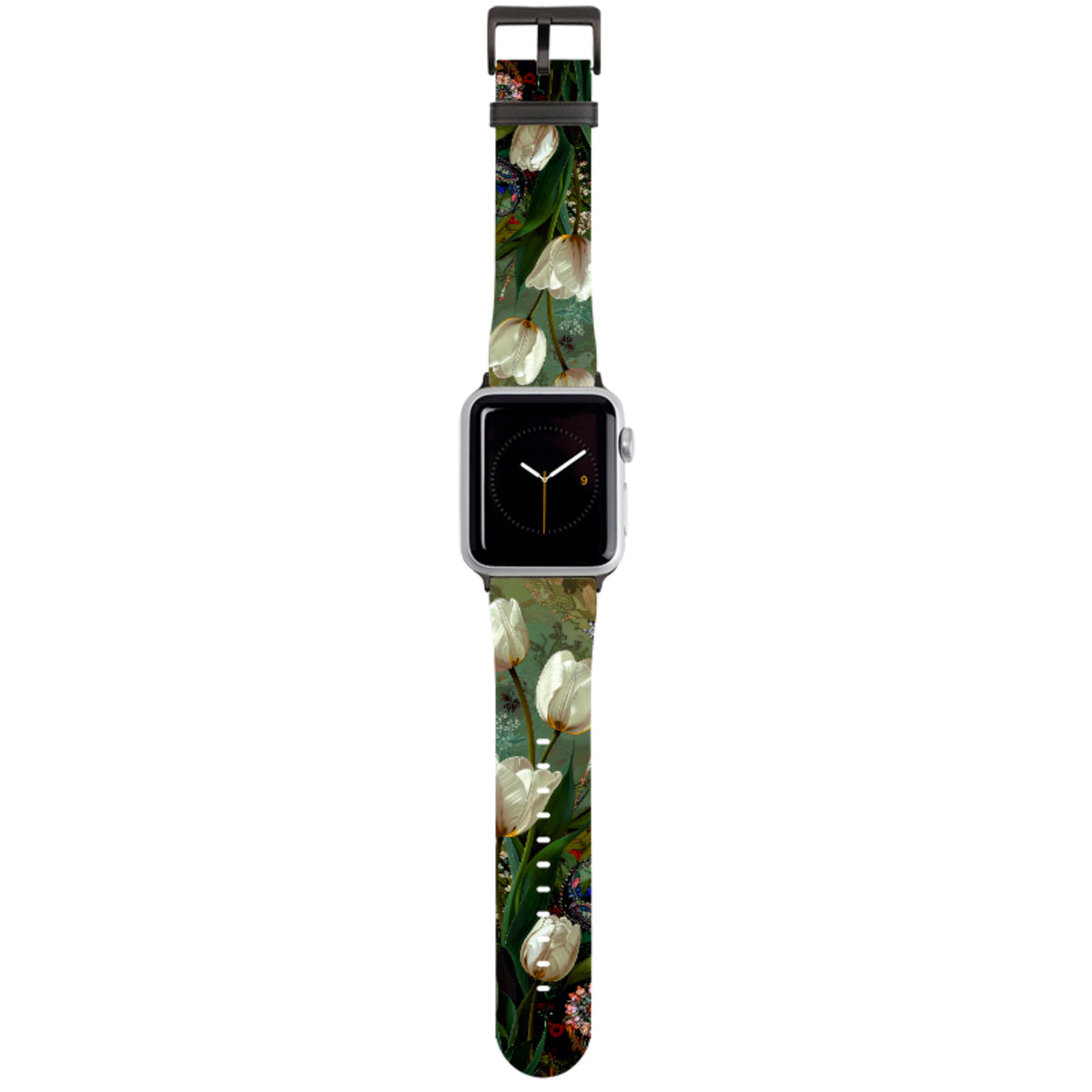 Green Vyne White Tulips Apple Watch Strap