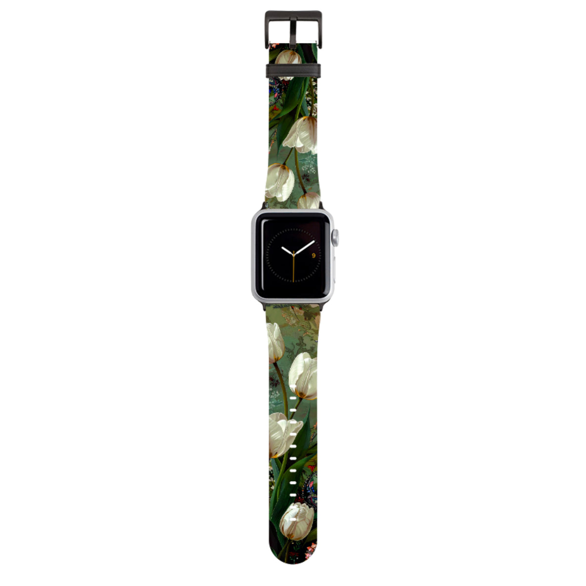 Green Vyne White Tulips Apple Watch Strap