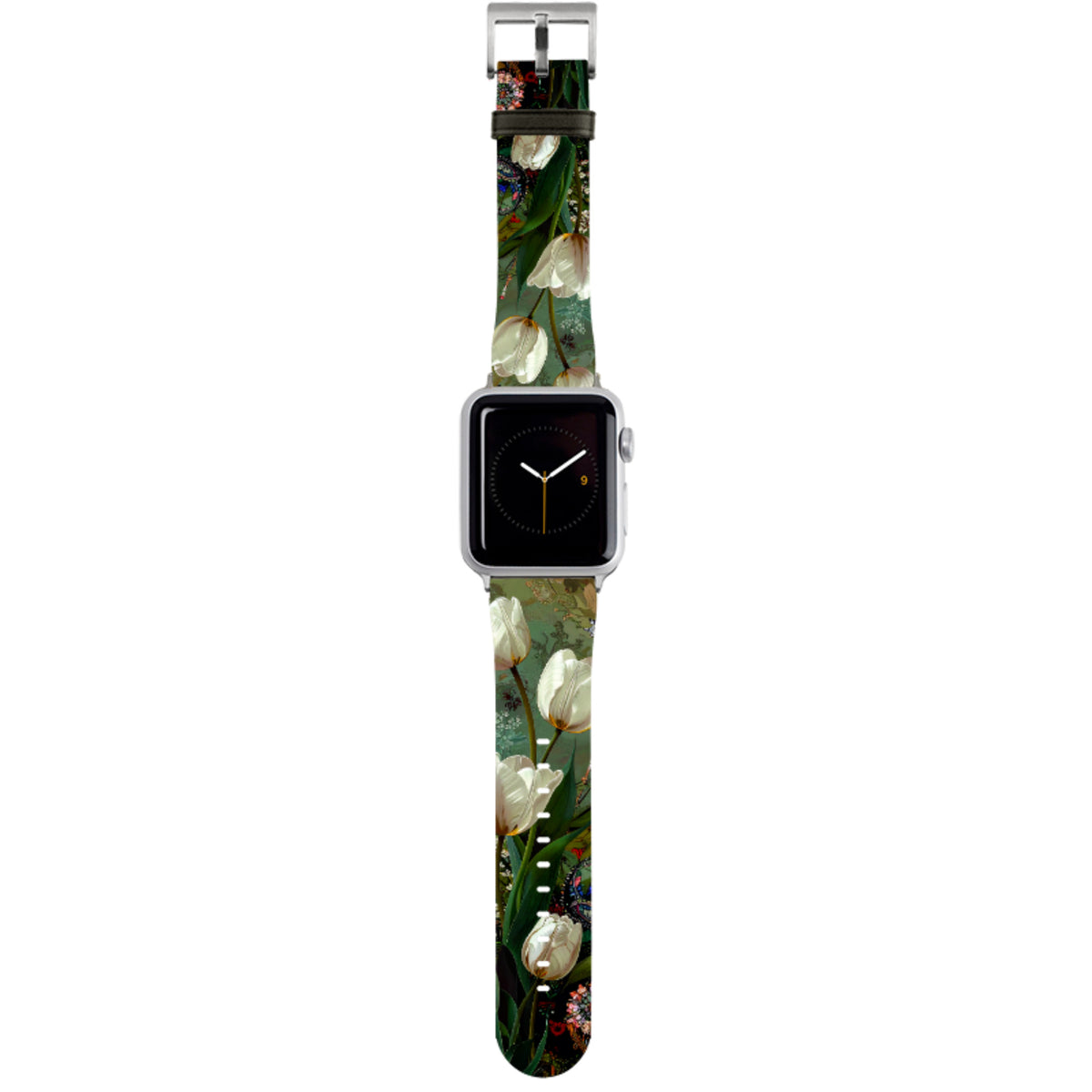 Green Vyne White Tulips Apple Watch Strap