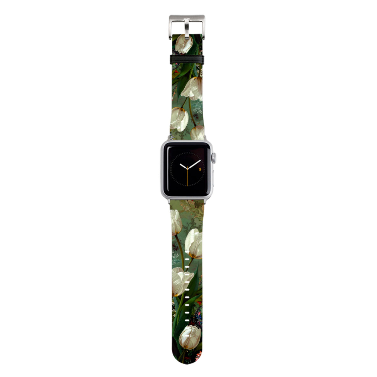 Green Vyne White Tulips Apple Watch Strap