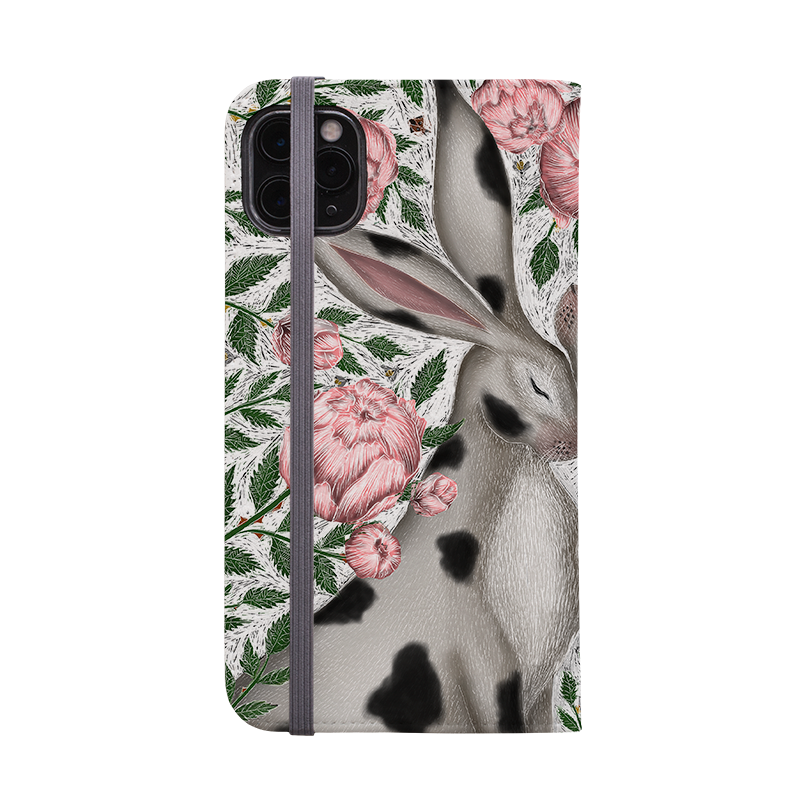 Hares And Peonies By Catherine Rowe Wallet case