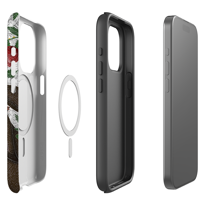 iPhone MagSafe Tough Case - Hares and Red Roses By Catherine Rowe