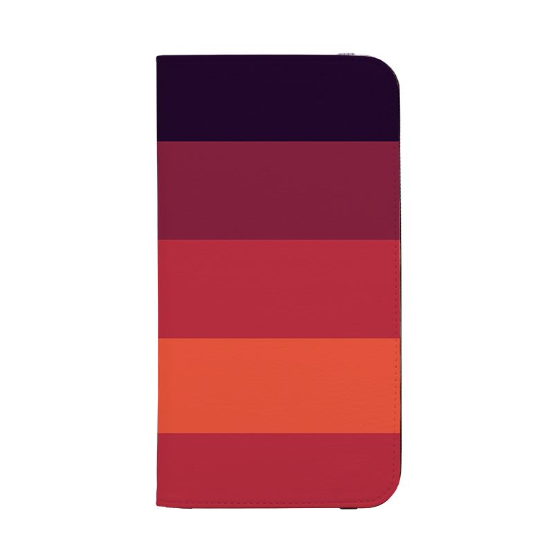 Horizontal Stripe Wallet Case Tokyo Chroma