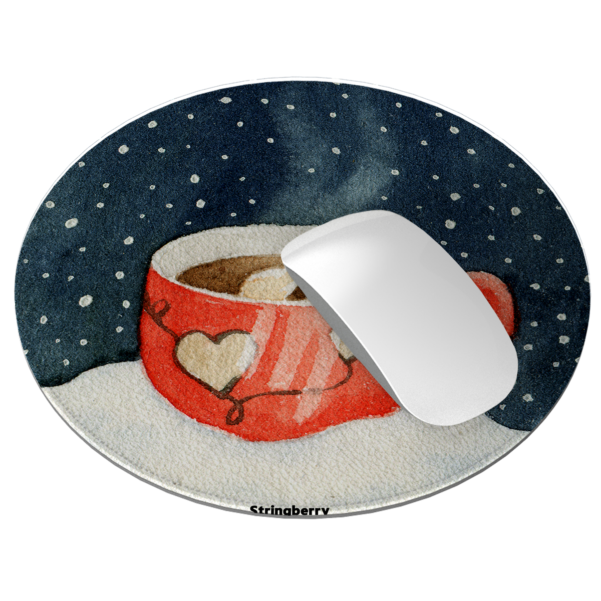 Hot Chocolate Vegan Leather Mouse Mat