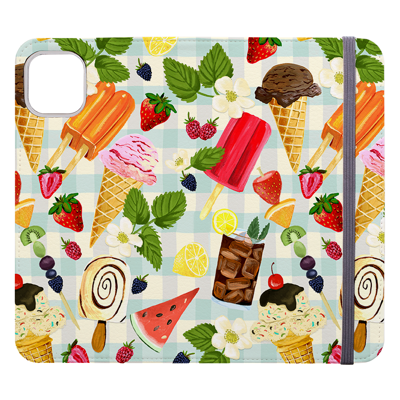 Ice Floral Wallet Case By Abby Jacobs