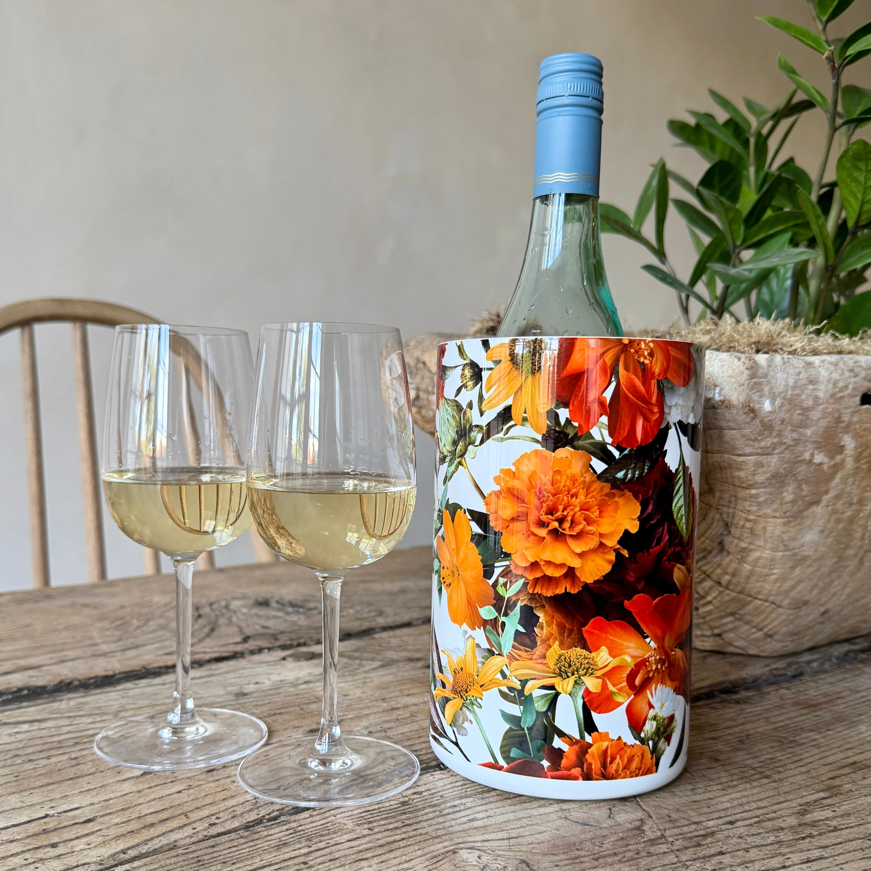 Sunny Floral Wine Chiller Bucket