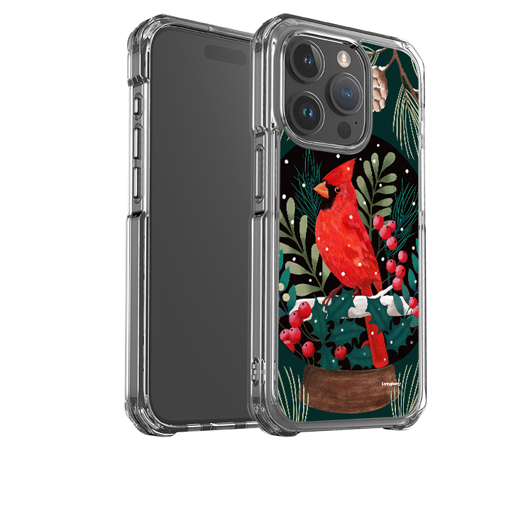 iPhone 15 Clear Case - Red Cardinal By Bex Parkin