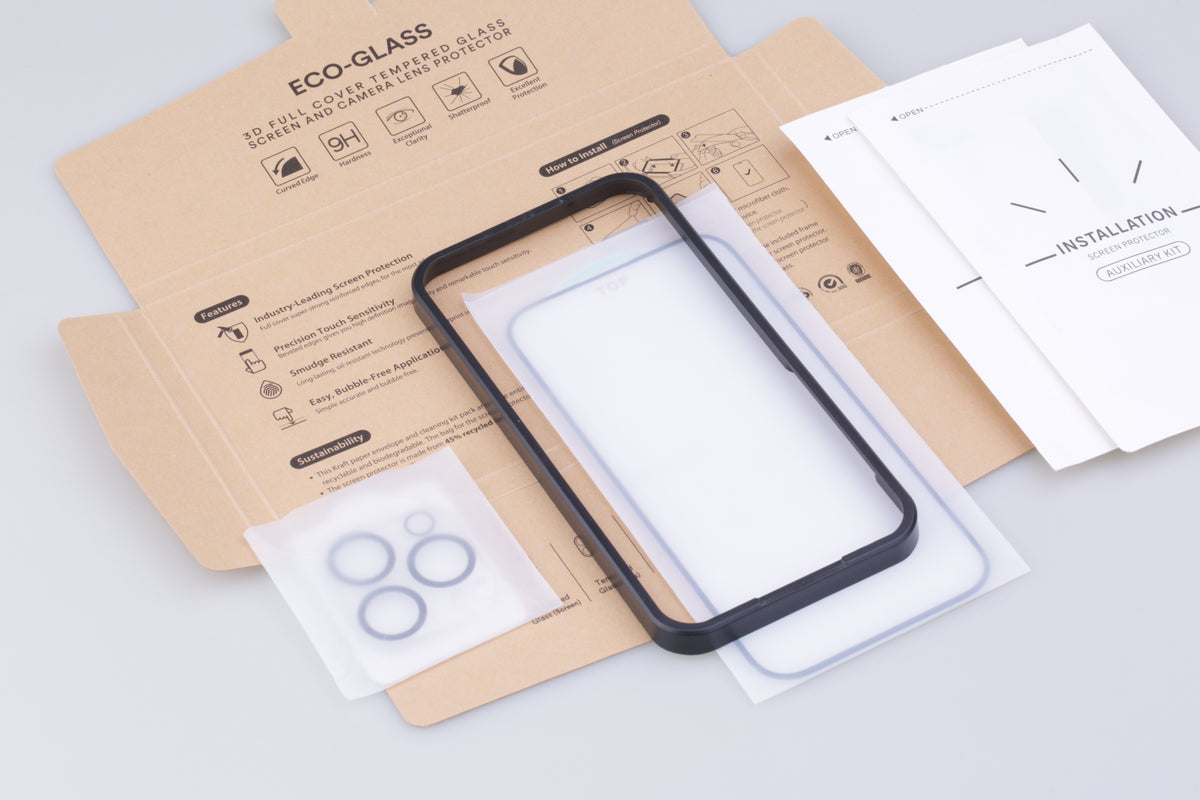 iPhone 17 Premium Eco Tempered Glass Screen and Lens Protector