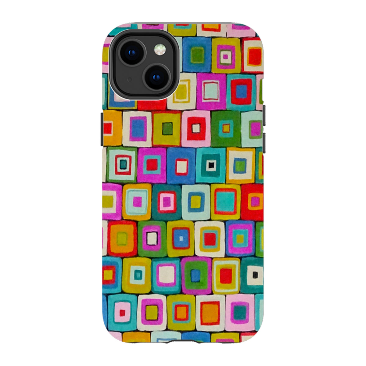 iPhone MagSafe Tough Case -  Atelier Blanket Squares Bright By Sarah Campbell