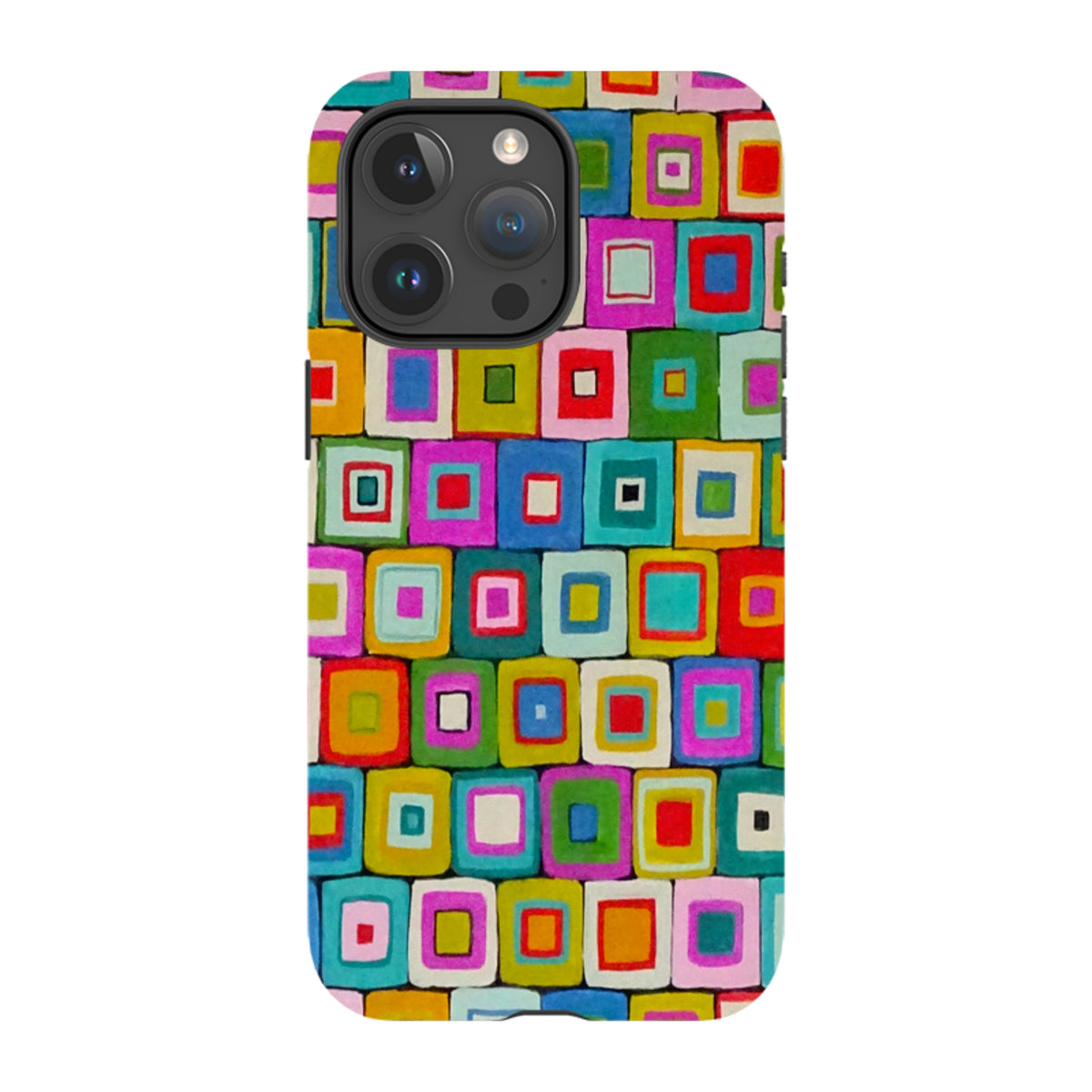 iPhone MagSafe Tough Case -  Atelier Blanket Squares Bright By Sarah Campbell