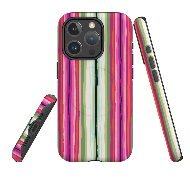 iPhone MagSafe Tough Case -  Atelier Stripe Windflower By Sarah Campbell