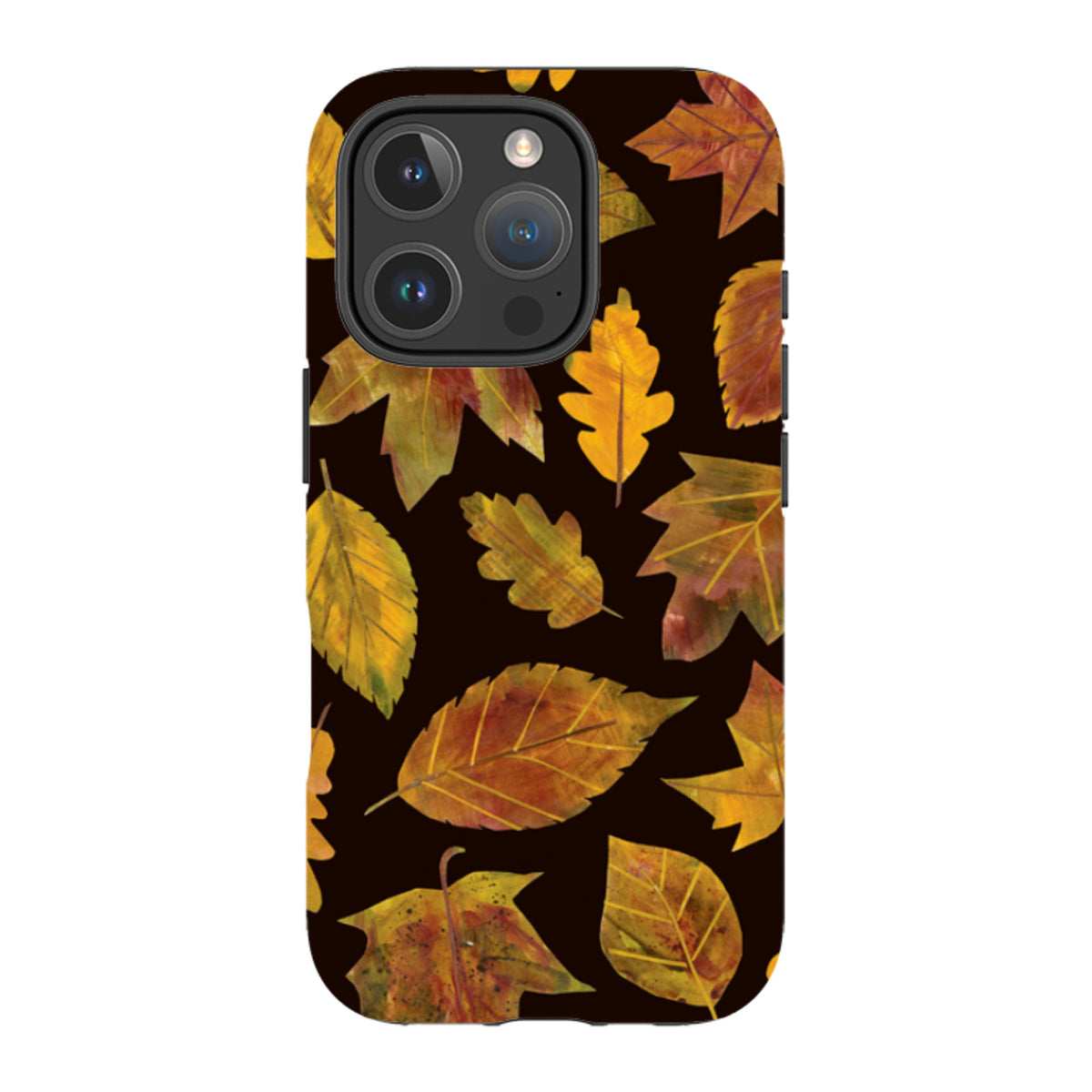 iPhone MagSafe Tough Case - Autumn Textured Leaves By Tracey English