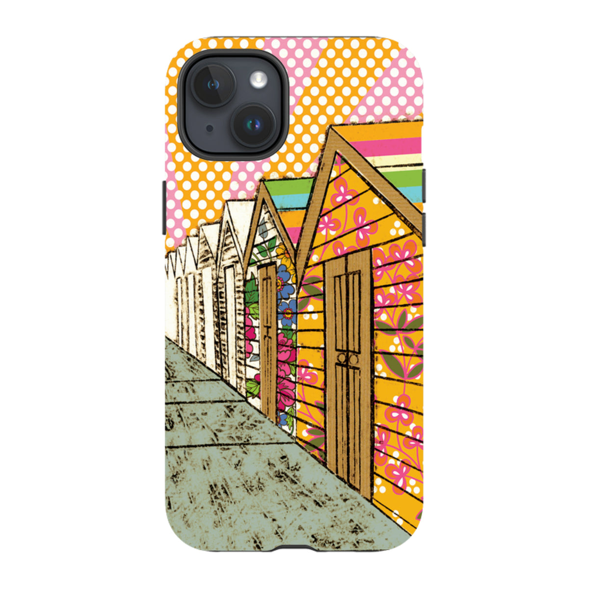 iPhone MagSafe Tough Case -  Beach Huts By Amelia Bowman