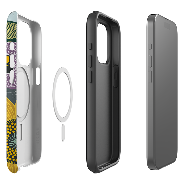 iPhone MagSafe Tough Case -  Bees and Sunflower By Kate Heiss