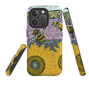 iPhone MagSafe Tough Case -  Bees and Sunflower By Kate Heiss