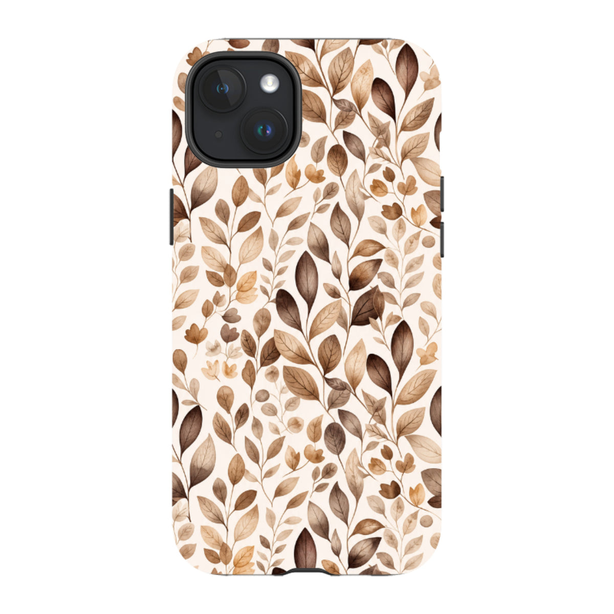 iPhone MagSafe Tough Case - Beige Aesthetic Leaves