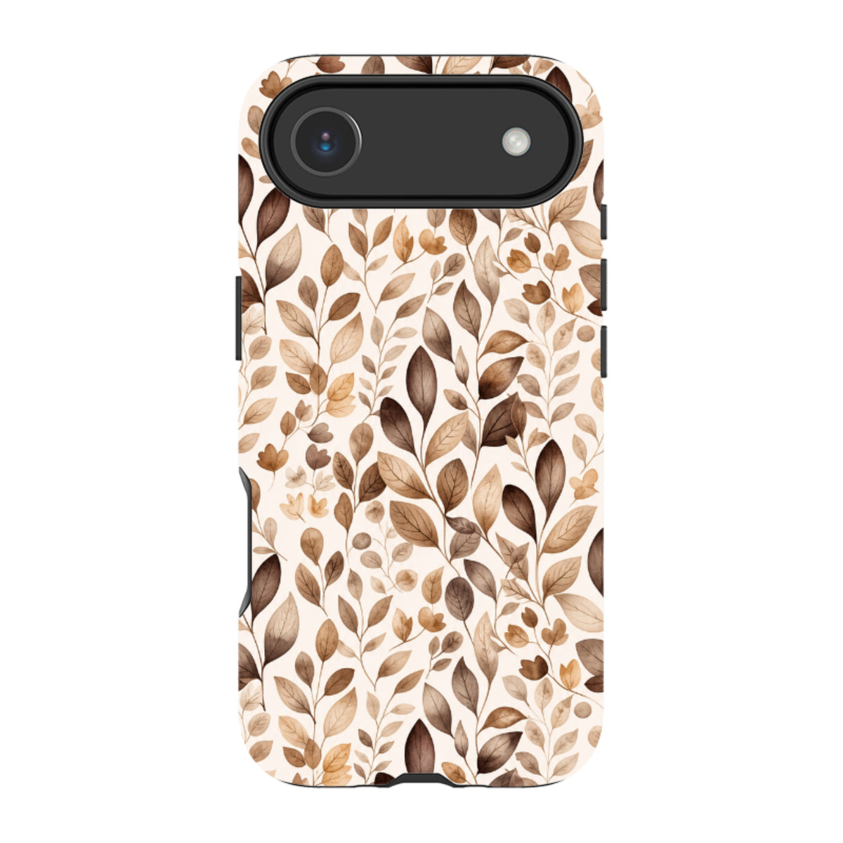 iPhone MagSafe Tough Case - Beige Aesthetic Leaves