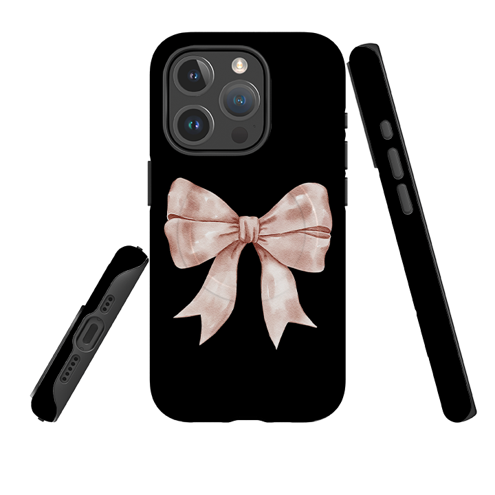 iPhone MagSafe Tough Case -  Big Bow Black