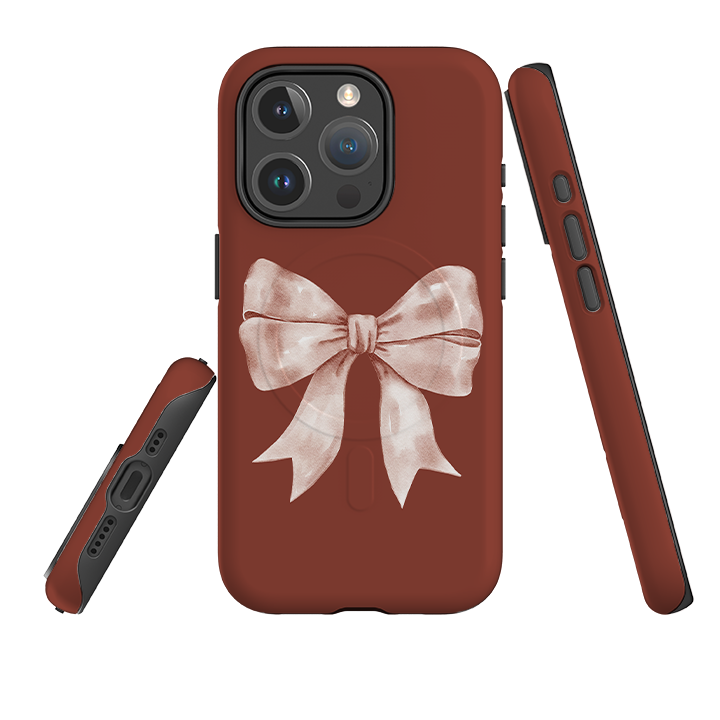 iPhone MagSafe Tough Case -  Big Bow Brown