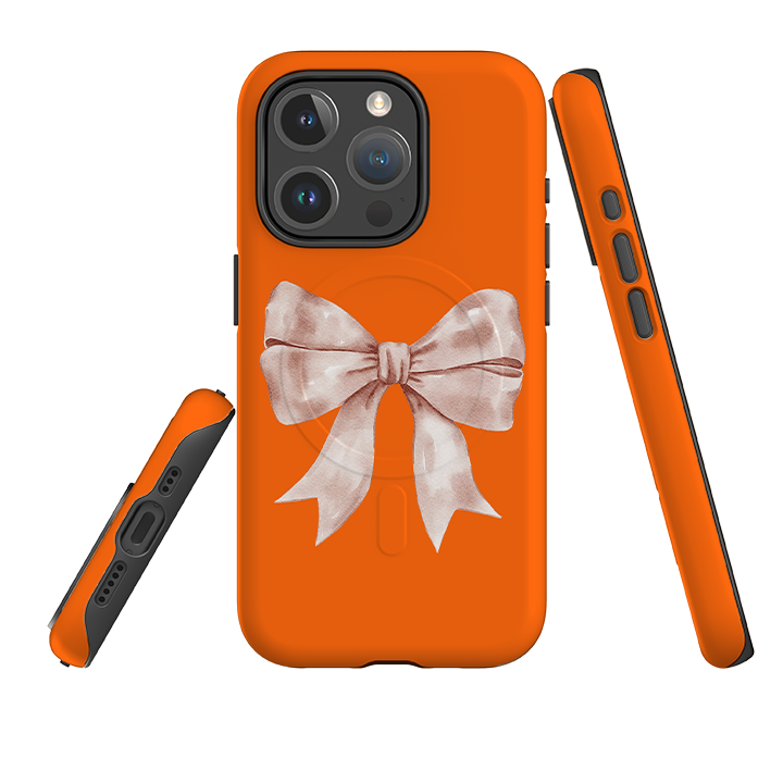 iPhone MagSafe Tough Case -  Big Bow Orange