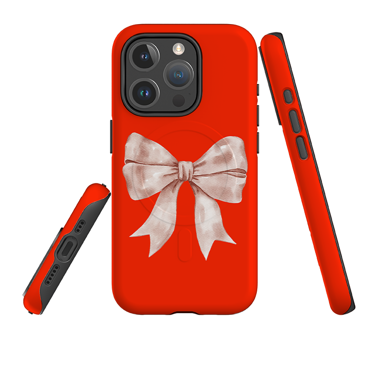 iPhone MagSafe Tough Case -  Big Bow Red