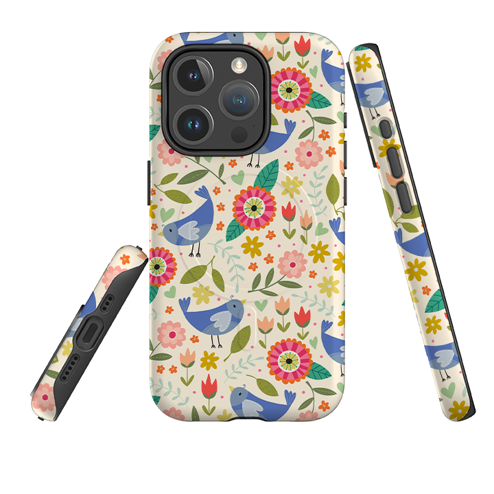 iPhone MagSafe Tough Case -  Bird Pattern I By Suzy Taylor