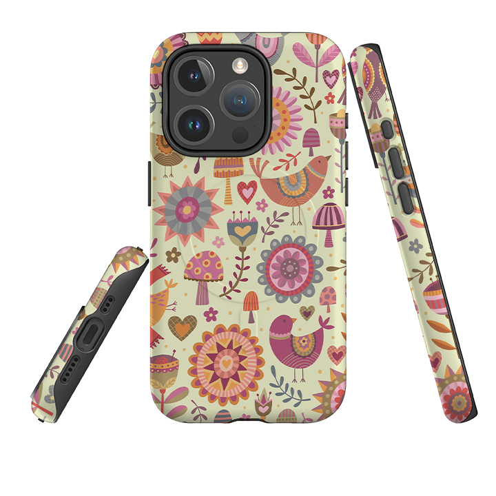 iPhone MagSafe Tough Case -  Bird Pattern II By Suzy Taylor