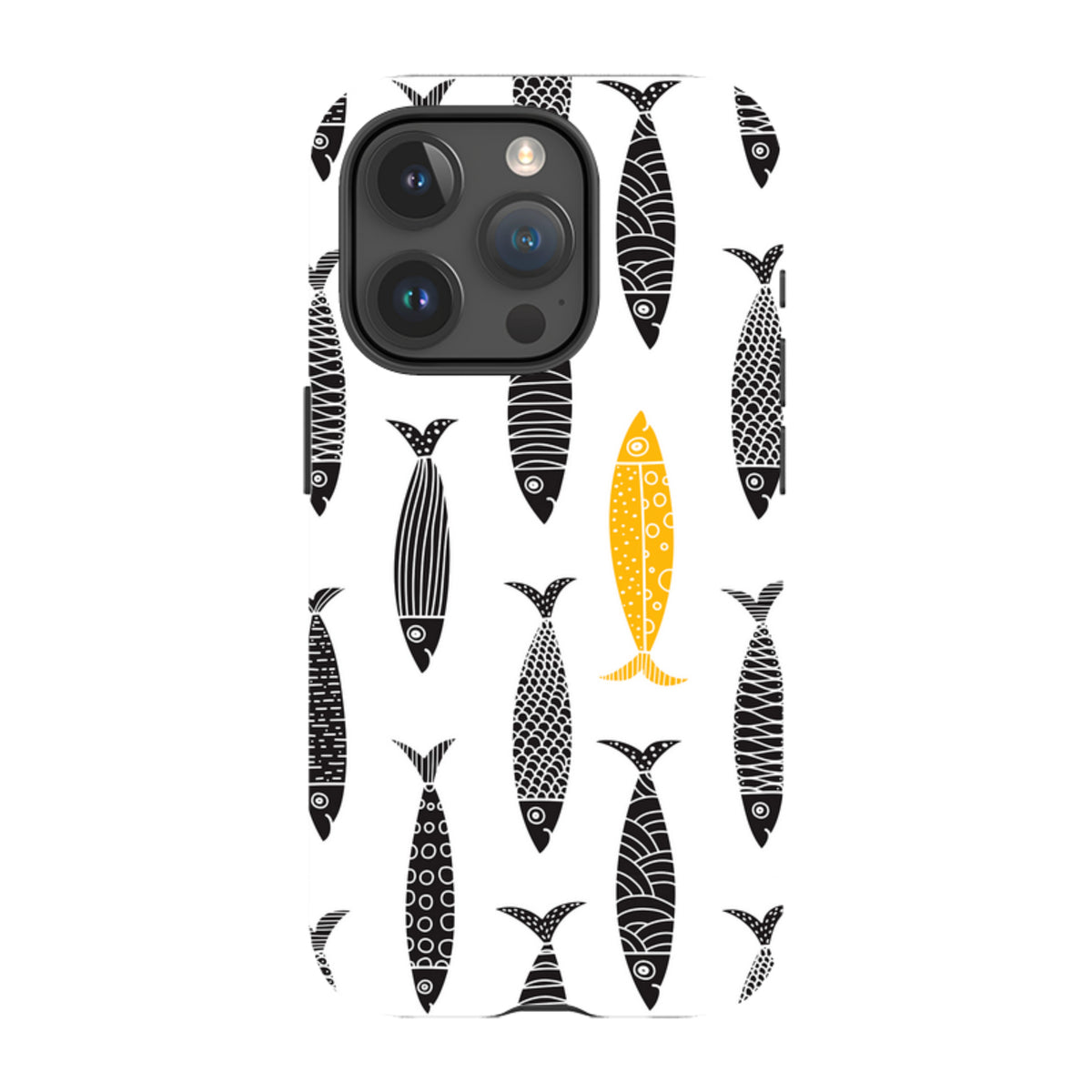iPhone MagSafe Tough Case - Black and Gold Sardines