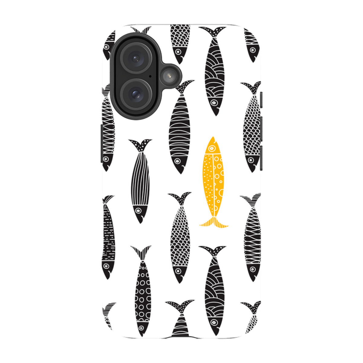 iPhone MagSafe Tough Case - Black and Gold Sardines