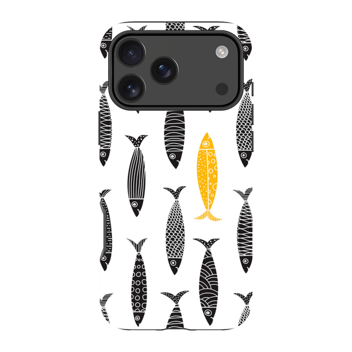 iPhone MagSafe Tough Case - Black and Gold Sardines